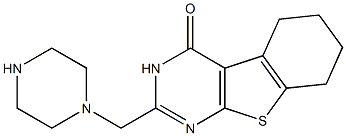 2-(PIPERAZIN-1-YLMETHYL)-5,6,7,8-TETRAHYDRO[1]BENZOTHIENO[2,3-D]PYRIMIDIN-4(3H)-ONE Struktur