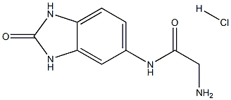 2-AMINO-N-(2-OXO-2,3-DIHYDRO-1H-BENZIMIDAZOL-5-YL)ACETAMIDE HYDROCHLORIDE Struktur