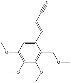 3,4,5-TRIMETHOXY-2-(METHOXYMETHYL)CINNAMONITRILE, 98.5% LIGHT YELLOW GRANULAR CRYSTAL Struktur