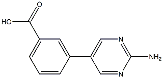 3-(2-AMINOPYRIMIDIN-5-YL)BENZOIC ACID, 95+% Struktur