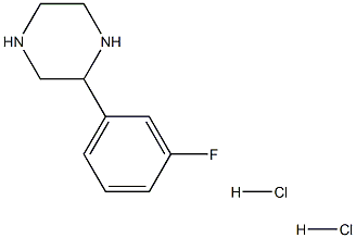 2-(3-Fluoro-phenyl)-piperazine 2HCl Struktur