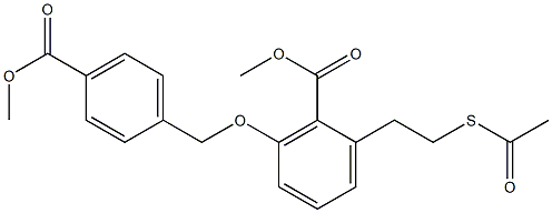 2-(2-ACETYLSULFANYL-ETHYL)-6-(4-METHOXYCARBONYL-BENZYLOXY)-BENZOIC ACID METHYL ESTER Struktur