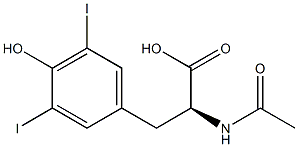 (S)-2-ACETAMIDO-3-(4-HYDROXY-3,5-DIIODOPHENYL)PROPANOIC ACID Struktur