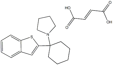 1-(1-(2-BENZO(B)THIENYL)CYCLOHEXYL)PYRROLIDINE FUMARATE Struktur