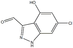 6-CHLORO-4-HYDROXYINDAZOLE-3-CARBOXYALDEHYDE Struktur