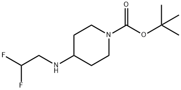 4-(2,2-Difluoro-ethylamino)-piperidine-1-carboxylic acid tert-butyl ester
 Struktur