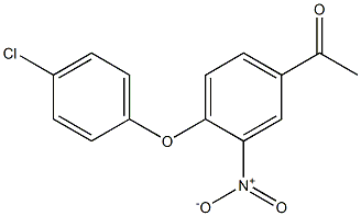 1-(4-(4-chlorophenoxy)-3-nitrophenyl)ethanone Struktur