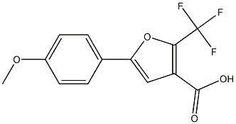 2-(Trifluoromethyl)-5-(4-methoxyphenyl)furan-3-carboxylic acid Struktur