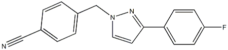 4-((3-(4-fluorophenyl)-1H-pyrazol-1-yl)methyl)benzonitrile Struktur