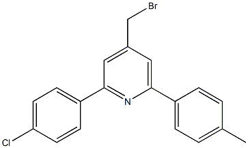 4-(bromomethyl)-2-(4-chlorophenyl)-6-p-tolylpyridine Struktur