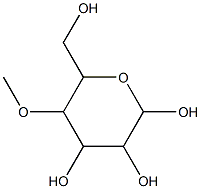 6-(hydroxymethyl)-5-methoxy-oxane-2,3,4-triol Struktur