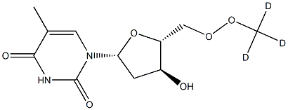 5'-O-methoxy-D3-Thymidine Struktur