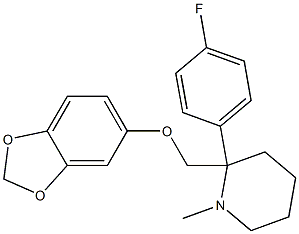 4R-(4-FLUOROPHENYL)-3S-[(3,4-METHYLENEDIOXYPHENOXY)METHYL]-N-METHYLPIPERIDINE Struktur