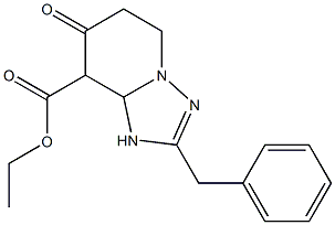 2-BENZYL-7-OXO-1,5,6,7,8,8A-HEXAHYDRO-[1,2,4]TRIAZOLO[1,5-A]PYRIDINE-8-CARBOXYLIC ACID ETHYL ESTER Struktur