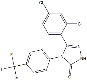 5-(2,4-DICHLORO-PHENYL)-4-(5-TRIFLUOROMETHYL-PYRIDIN-2-YL)-2,4-DIHYDRO-[1,2,4]TRIAZOL-3-ONE Struktur