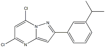 5,7-DICHLORO-2-(3-ISOPROPYLPHENYL)PYRAZOLO[1,5-A]PYRIMIDINE Struktur