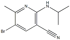 5-BROMO-2-ISOPROPYLAMINO-6-METHYL-NICOTINONITRILE Struktur