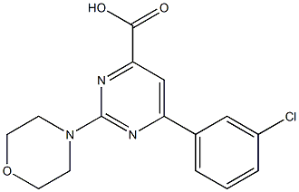 6-(3-CHLOROPHENYL)-2-MORPHOLIN-4-YLPYRIMIDINE-4-CARBOXYLIC ACID Struktur