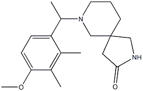 7-[1-(4-METHOXY-2,3-DIMETHYLPHENYL)ETHYL]-2,7-DIAZASPIRO[4.5]DECAN-3-ONE Struktur