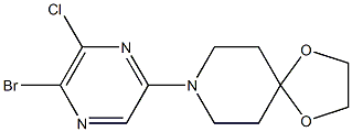 8-(5-BROMO-6-CHLOROPYRAZIN-2-YL) -1,4-DIOXA-8-AZASPIRO[4.5]DECANE Struktur