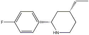 CIS--4-ETHYL-2-(4-FLUOROPHENYL)PIPERIDINE Struktur