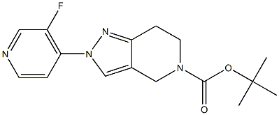 TERT-BUTYL 2-(3-FLUOROPYRIDIN-4-YL)-2,4,6,7-TETRAHYDRO-5H-PYRAZOLO[4,3-C]PYRIDINE-5-CARBOXYLATE Struktur