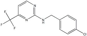 N2-(4-chlorobenzyl)-4-(trifluoromethyl)pyrimidin-2-amine Struktur