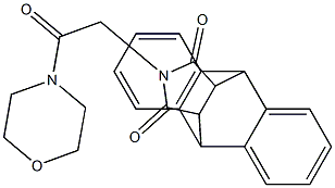 17-(2-morpholino-2-oxoethyl)-17-azapentacyclo[6.6.5.0~2,7~.0~9,14~.0~15,19~]nonadeca-2,4,6,9(14),10,12-hexaene-16,18-dione Struktur