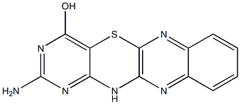 2-amino-12H-pyrimido[4',5':5,6][1,4]thiazino[2,3-b]quinoxalin-4-ol Struktur