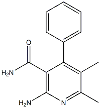 2-amino-5,6-dimethyl-4-phenylnicotinamide Struktur