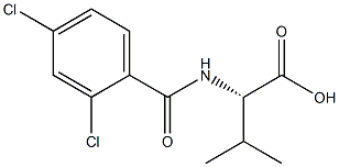 (2S)-2-[(2,4-dichlorobenzoyl)amino]-3-methylbutanoic acid Struktur