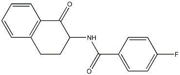 4-fluoro-N-(1-oxo-1,2,3,4-tetrahydro-2-naphthalenyl)benzenecarboxamide Struktur