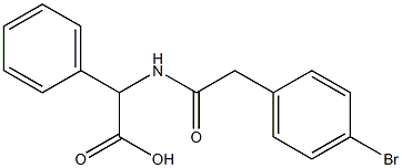 {[(4-bromophenyl)acetyl]amino}(phenyl)acetic acid Struktur