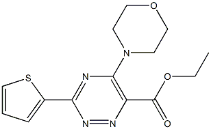 ethyl 5-morpholino-3-(2-thienyl)-1,2,4-triazine-6-carboxylate Struktur