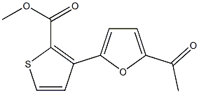 methyl 3-(5-acetyl-2-furyl)thiophene-2-carboxylate Struktur