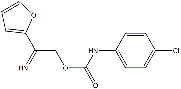 2-({[(4-chloroanilino)carbonyl]oxy}ethanimidoyl)furan Struktur