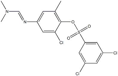 2-chloro-4-{[(dimethylamino)methylidene]amino}-6-methylphenyl 3,5-dichlorobenzene-1-sulfonate Struktur