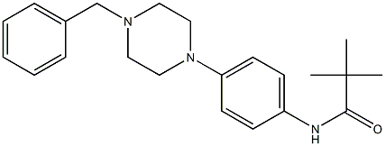 N-[4-(4-benzylpiperazino)phenyl]-2,2-dimethylpropanamide Struktur