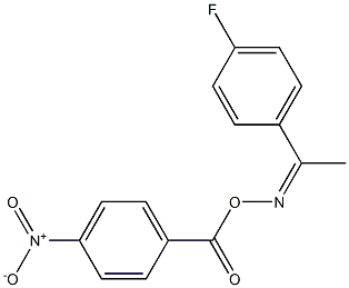 1-[({[1-(4-fluorophenyl)ethylidene]amino}oxy)carbonyl]-4-nitrobenzene Struktur