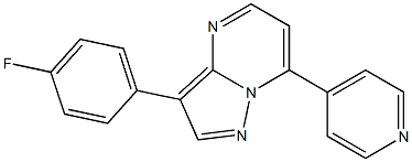 3-(4-fluorophenyl)-7-(4-pyridinyl)pyrazolo[1,5-a]pyrimidine Struktur