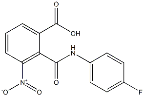 2-[(4-fluoroanilino)carbonyl]-3-nitrobenzoic acid Struktur