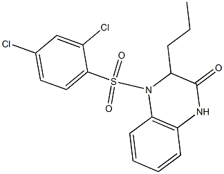 4-[(2,4-dichlorophenyl)sulfonyl]-3-propyl-3,4-dihydro-2(1H)-quinoxalinone Struktur