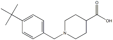 N-(4-tert-Butylbenzyl)-piperidin-4-carboxylic acid Struktur