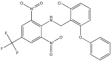 N1-(2-chloro-6-phenoxybenzyl)-2,6-dinitro-4-(trifluoromethyl)aniline Struktur