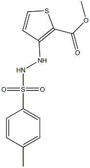 methyl 3-{2-[(4-methylphenyl)sulfonyl]hydrazino}thiophene-2-carboxylate Struktur