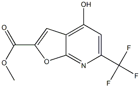 methyl 4-hydroxy-6-(trifluoromethyl)furo[2,3-b]pyridine-2-carboxylate Struktur