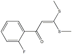 1-(2-fluorophenyl)-3,3-di(methylthio)prop-2-en-1-one Struktur