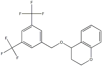 4-{[3,5-bis(trifluoromethyl)benzyl]oxy}chromane Struktur