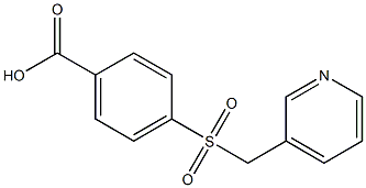 4-[(pyridin-3-ylmethyl)sulfonyl]benzoic acid Struktur