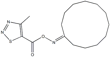 5-{[(cyclododecylideneamino)oxy]carbonyl}-4-methyl-1,2,3-thiadiazole Struktur